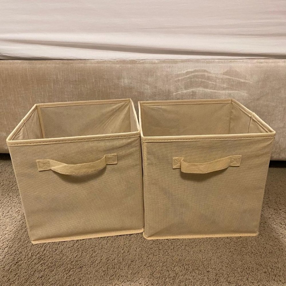 Lot of 2 Closet Storage Boxes Clothes containers